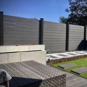 Painéis de vedação de jardim WPC Painéis compostos de polímero de madeira à