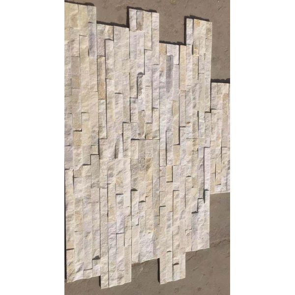 Slate Cultured Stone Wall Panels White Quartzite For Interior Exterior