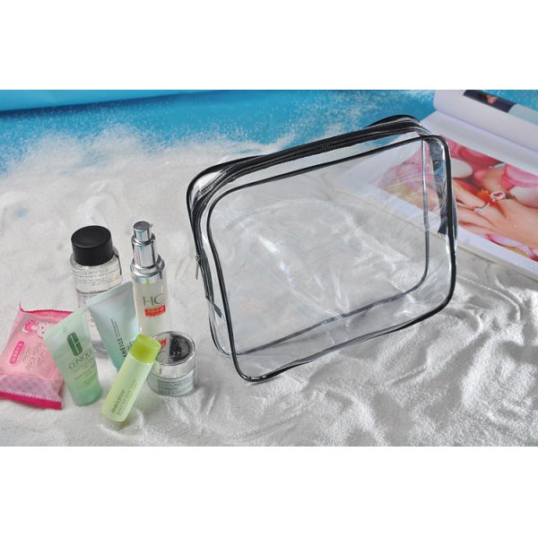 ODM PVC Cosmetic Bag Organizer Clear Toiletry Bag Set For Lady