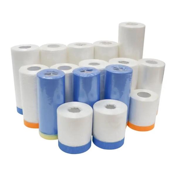Folded Pre Taped Masking Disposable Car Paint PE Masking Film
