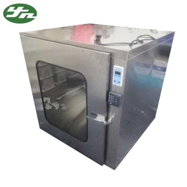 A passagem estática da sala de limpeza através das câmaras toma as impressões digitais destrava com sistema de esterilização UV