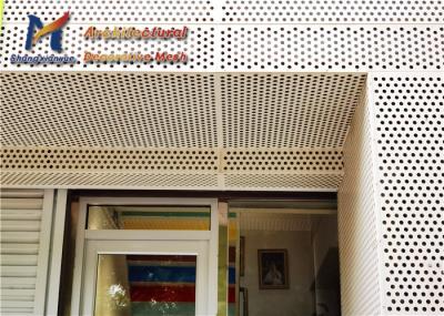 O círculo perfurou pintura perfurada de Mesh Image Storefront Design White do metal