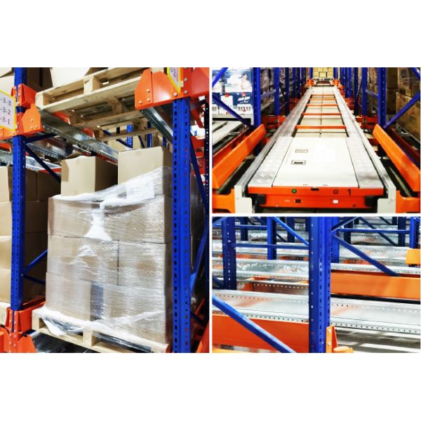Two Way Radio Shuttle Racking Pallet Runner Rack System For Cold Storage Cold Chain
