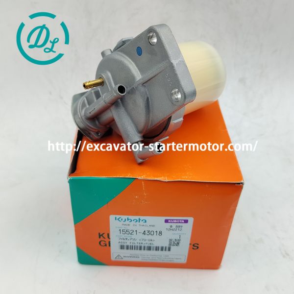 EexcavaStart Kubota V1505 Excavator Fuel Water Separator Assy 15521-43018