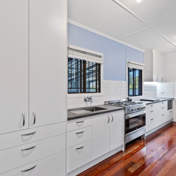 Plywood Modular Kitchen Cabinet White Matte Open Kitchen Cabinet