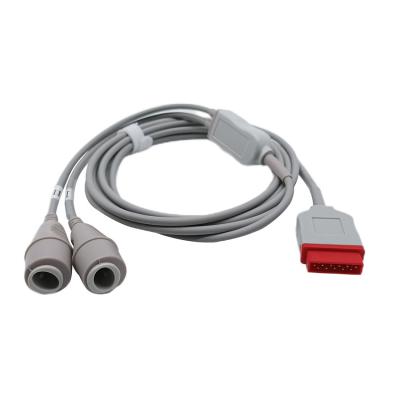 GE Marquette IBP Adapter Cable Double Edwards Connector 2021197-003 3.2m Length
