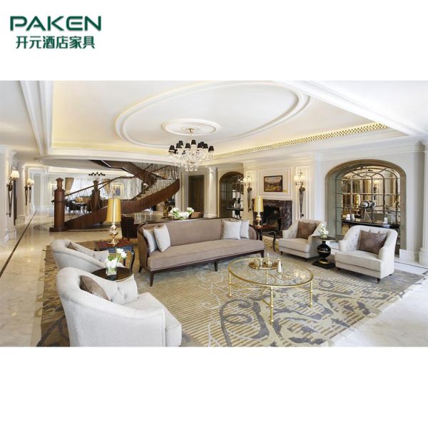 Современные роскошные подгонянные наборы мебели комнаты прожития гостиницы