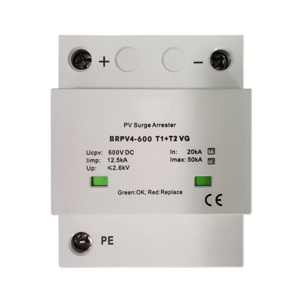 1000V DC 12.5kA Lightning Impulse Type 1+2 Photovoltaic SPD Solar Surge Arrester DC SPD Type 1 SPD Company