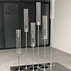 fábrica venda quente conjunto de tamanho diferente fino furacão dourado candelabro porta velas para decoração de mesa de casamento