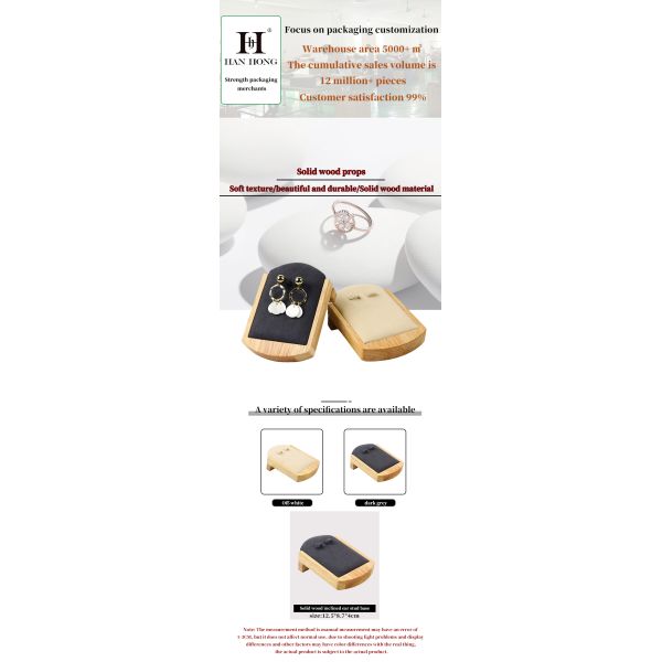 OEM Discrète Boucles d'oreilles en bois Display Holder bijoux Pendentif Exposition accessoires
