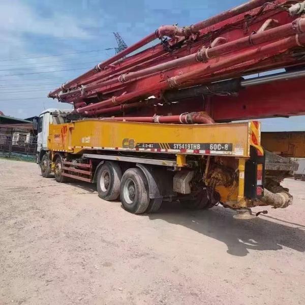 2012 Usado bomba de hormigón de 56m de funcionamiento estable 44000kgs Tipo de hormigón semi-seco