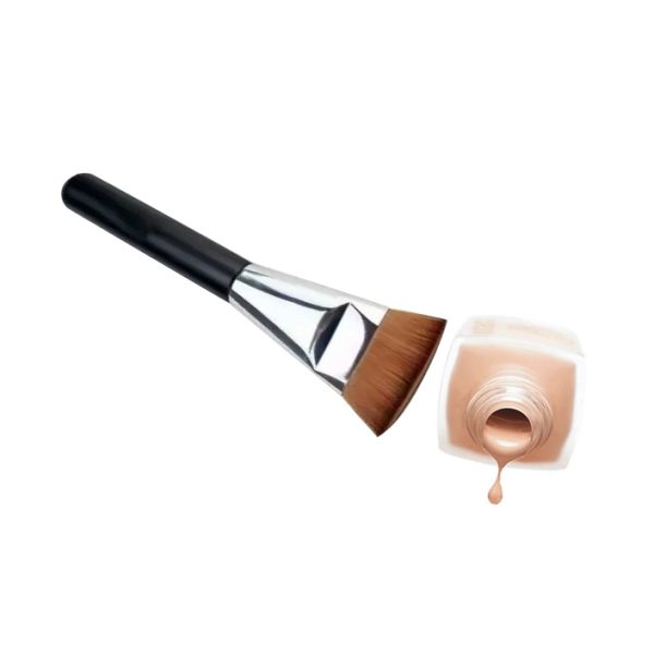Flat Powder Foundation Brush , Dense Synthetic Hair makeup brush for powder foundation