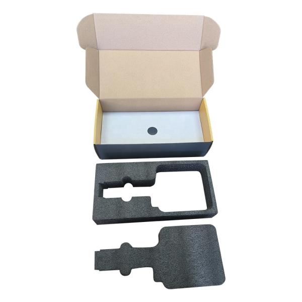 Cosmetics Skincare Corrugated Mailer Box Recyclable With Black Foam Insert
