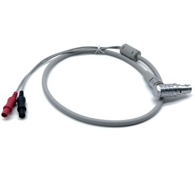 Stainless Right Angle 1B 16 Pin Male Connector Medical Electrode Cable Custom