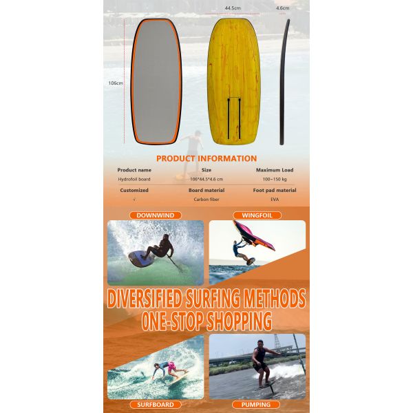 106CM Carbon Foil Board EVA Wave Wingfoil Sup Surf Foil Water Pump