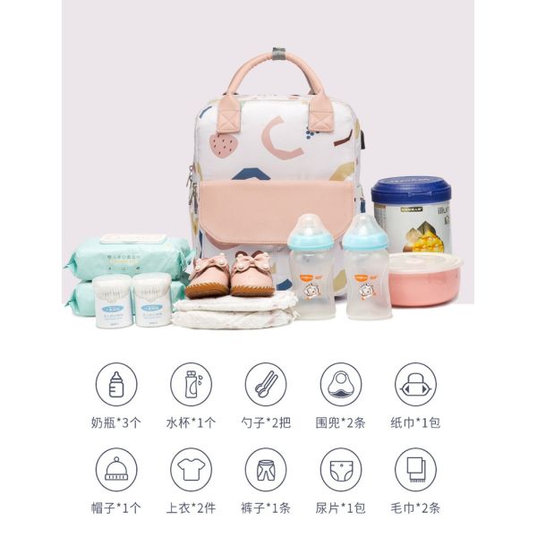 New Print Multi-function Baby Care Backpacks Waterproof Mommy Outdoor Travel Diaper Bags Large Capacity Mom Maternity Mochila