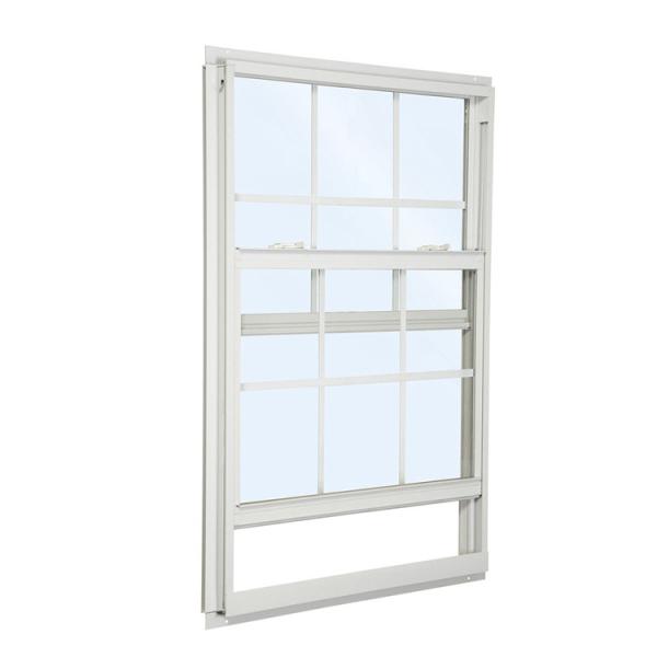 Vertical Up And Down Sliding Windows French Aluminum White Frame