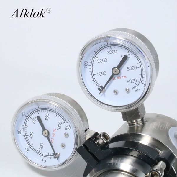 Valve de contre-pression réglable de précision durable entrée 6000psi sortie 1000psi acier inoxydable 316L CV 2.0