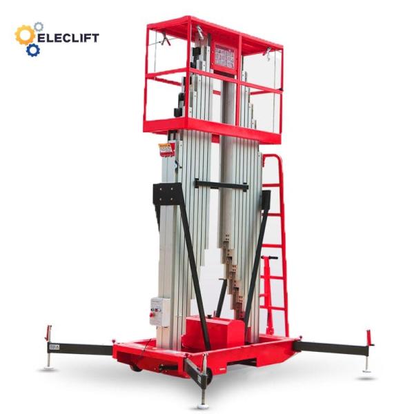 8m/Min Aluminium Lift Platform Manual Single Man Lift 1.5kw