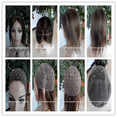 Human hair full lace wig  10-26L 4#/27#color Straight indian remy hair,120%-180% density