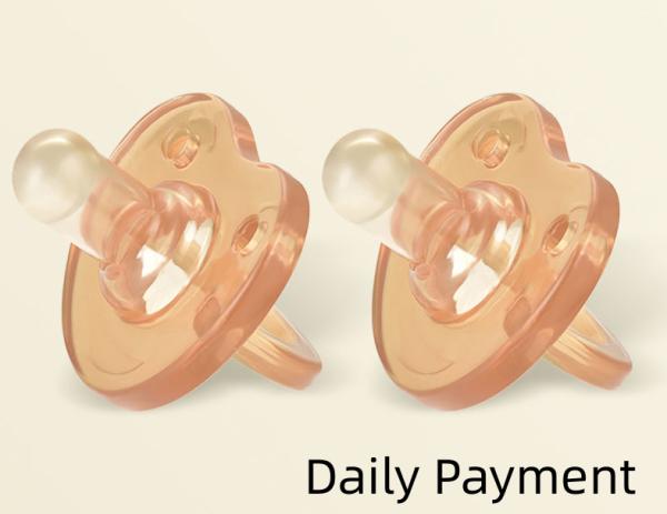 100% Soft Silicone One Piece Pacifier for Babies 6-16 Months Orthodontic Nipple BPA-Free