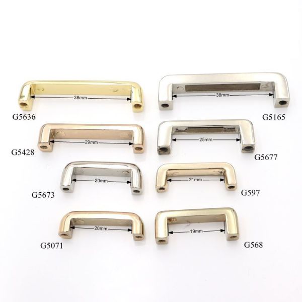 Mirror Silver Zinc Alloy Bridge D Ring With Square Base Plate Hasp Plate D Buckle For Handbag Padlock