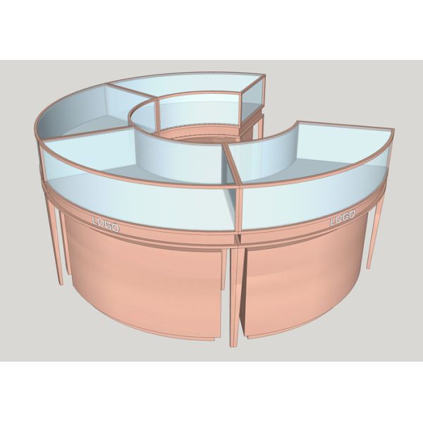 Fashion Jewellery Shop Display Counters With 6MM Super White Tempered Glass