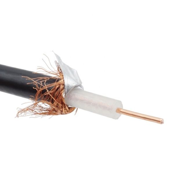 Waterproof RG59 RG6 HDTV CATV Coaxial Cable 1.02mm Conductor