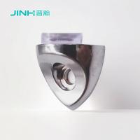Clampe de panneau de verre pour bouche de poisson nickelée pour verre de 2 à 9 mm d'épaisseur en alliage de zinc