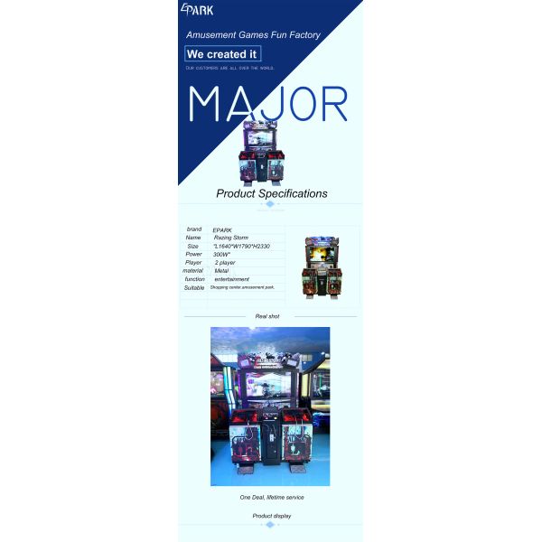 Razing Storm Amusement Coin Operated Simulator Gun Game Machine Attractive