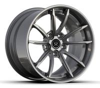 A liga forjada roda o cinza 18x9 18x12 18inch do brilho de 2 partes desconcertou 996 bordas do turbocompressor