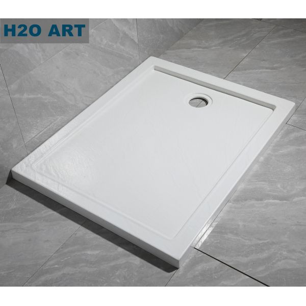 Acrylic Shower Tray Made of Artificial Marble Stone Material with Drainage System