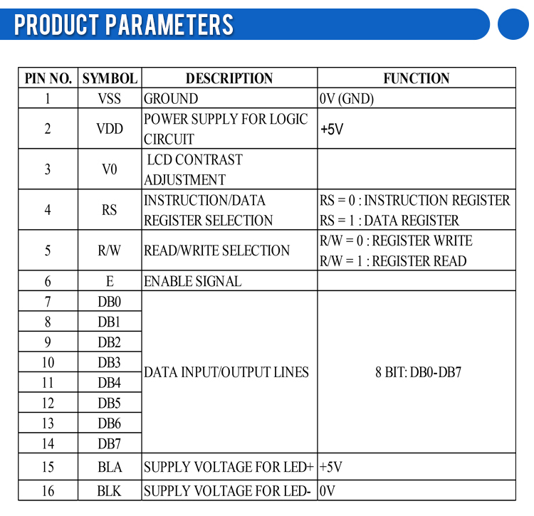 BTN Black Film 1604A LCM LCD Display Screen 2*16 LCD ST7066U Character LCD Module Stable Supply Of Goods