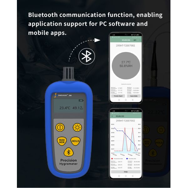 OEM Supported LCD Digital Electronic Hygrometer for Temperature and Humidity Control