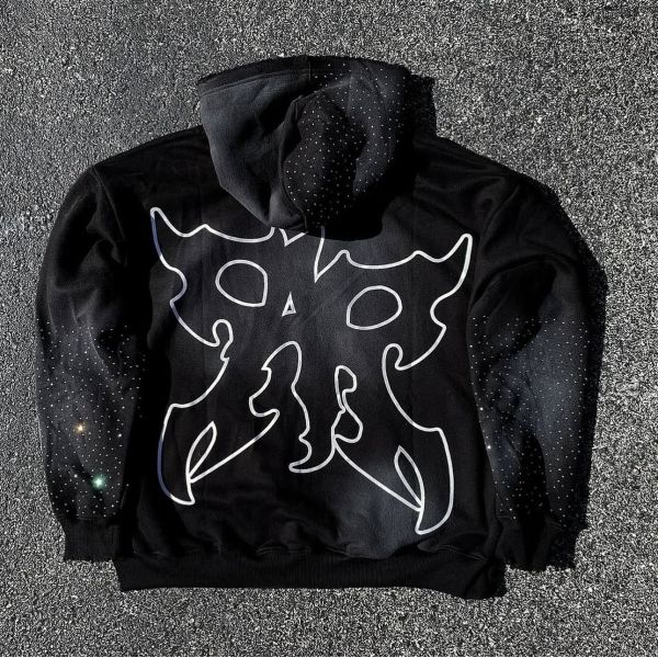 Silk Screen Printing French Terry Fleece Hoodie Streetwear Mens Hoodies Autumn Season