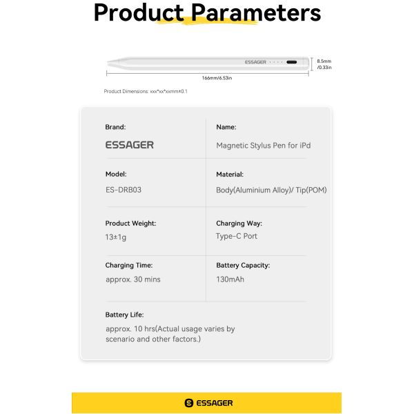 ESSAGER ES-DRB03 Series Magnetic Capacitive Touch Pen