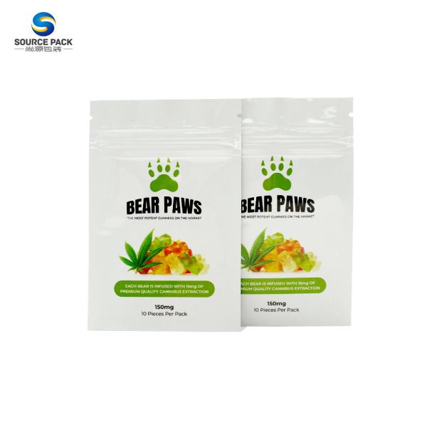 Custom Mylar Bags Gummies Candy Edible Stand Up Pouch Packaging