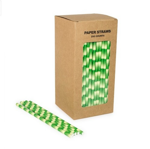 Food Grade Paper Straws Packaging Custom Box for Bar Accessories Type Drinking Straws