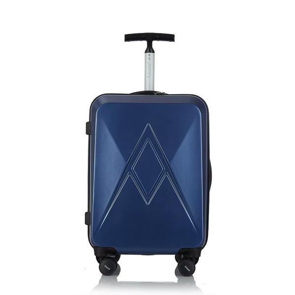 Estilo sencillo Diseñador personalizado Viajes de lado duro maletas ligeras de tira única correa de cremallera comprobada Carry on Trolley Case equipaje de PC