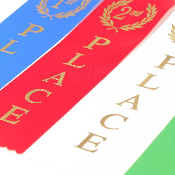 Голубая Зеленая Медаль Награды лента Полиэстер Сатин Заказные медали ленты