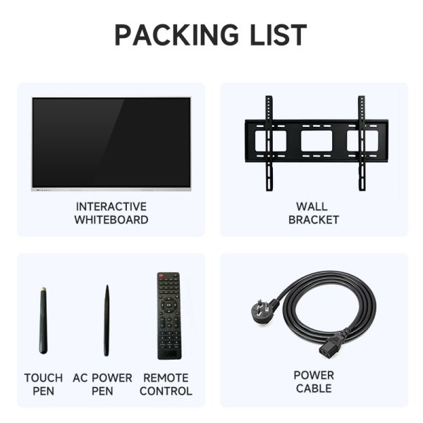 Touch Screen LCD Display Meeting Room Digital Interact Smart White Board Interactive Whiteboard for Classroom School Teching