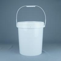 Seau en plastique adapté aux besoins du client de peinture de 15 litres avec le couvercle et la poignée