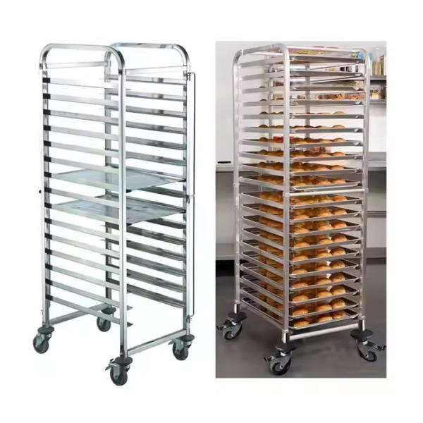 Hotel Restaurant Stainless Steel Tray Rack Trolley Pan 400*600mm Bakery Oven Tray Rack