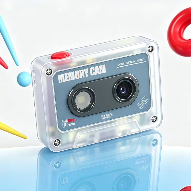 Mini Student Camera 12MP 1080P HD 0.96 Screen Night Vision LED Light 150 Wide Angle Titanium Alloy