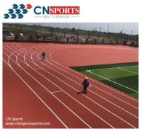 Gymnasiums Synthetic SPU Running Flooring Ordorless Anti UV