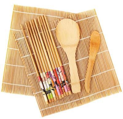 OEM Japanese Bamboo Rolling Mats At Home Sushi Kit with Chopsticks Knife