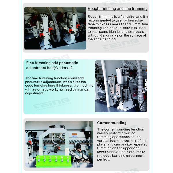 Woodworking Fully Auto Edge Bander Machine SKDT630 with Pre-milling and 18.645kW Power