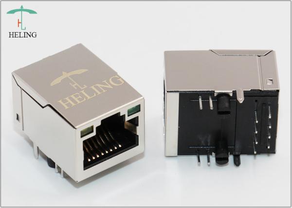 Integrated Magnetics Through Hole RJ45 Female Connector For Networking Devices