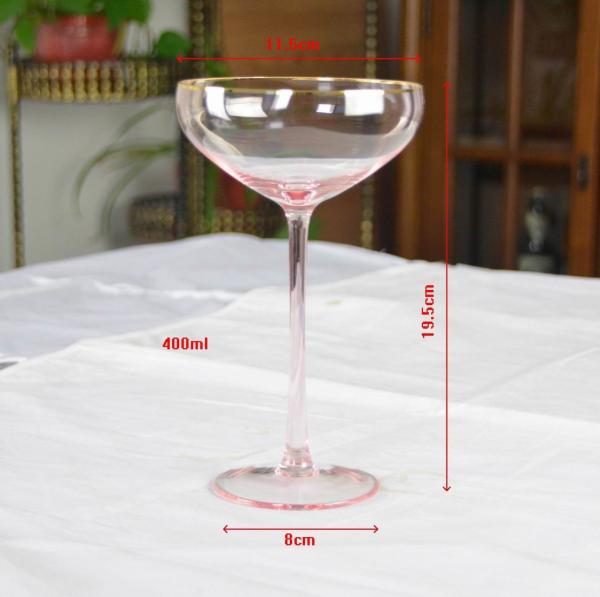 Pink Crystal Cocktail Glasses