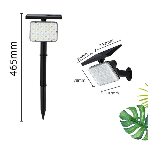 Outdoor 6000K 6500K Waterproof Solar LED Lights For Garden Lawn
